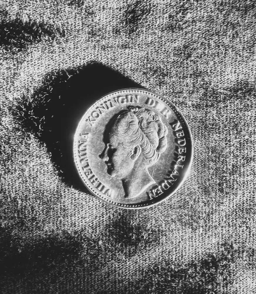 Koin Perak Koin Kuno Belanda 1 Gulden Wilhelmina 1939 Original