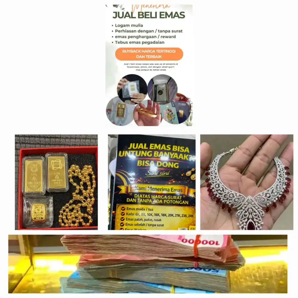 Terima jual emas dan berlian tanpa surat dengan harga tinggi bisa cod