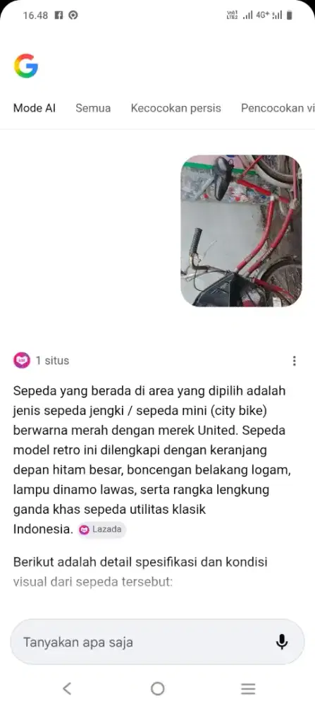 Sepeda bekas merk United uk 22 di jual secepatnya