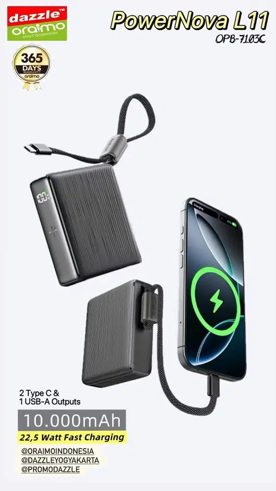 Powerbank 10.000mAh Oraimo OPB-7103C