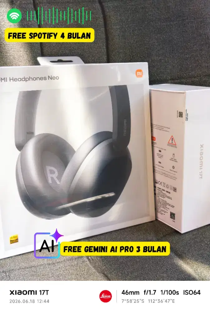 XIAOMI 17T 12/256 VIOLET BARU BNIB free  REDMI HEADPHONES