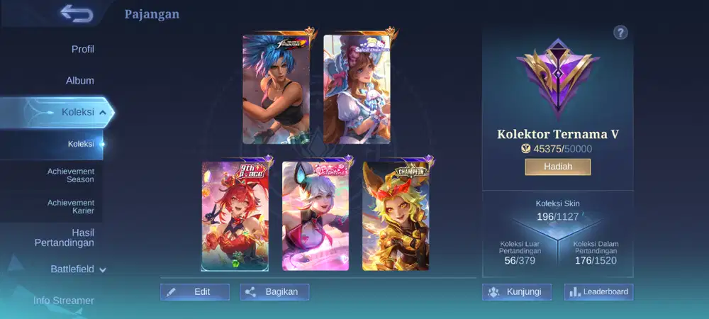 Jual akun mobile legend