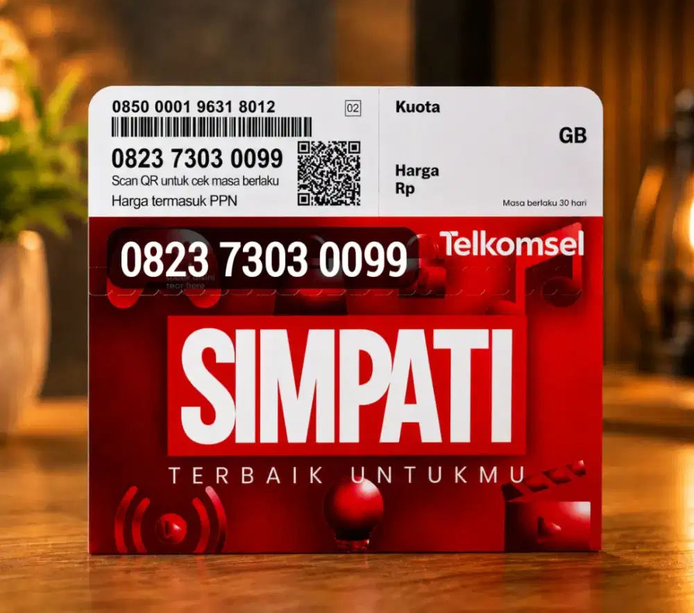 Kartu Telkomsel Nomor Cantik Rapi Murah Kuota 3 GB