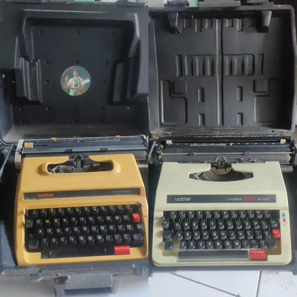 Mesin Ketik Jadul Brother M2000 De Luxe & Deluxe 1613 Vintage Original