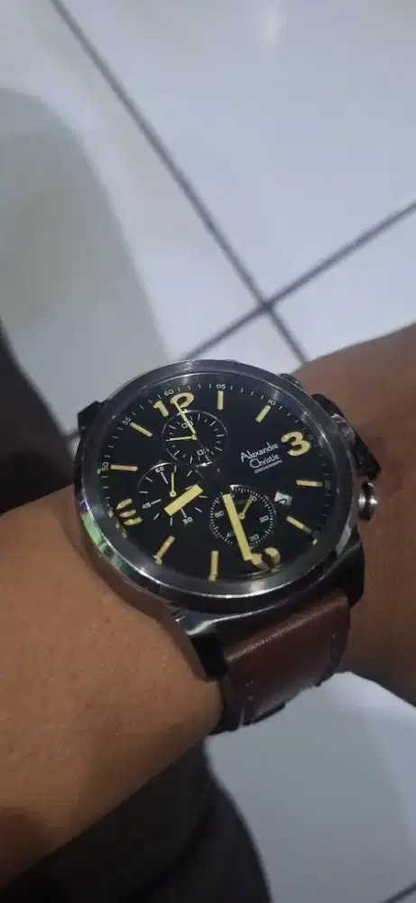 Jual jam tangan alexandre christie tali kulit