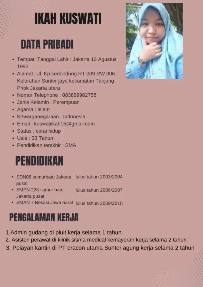 Info lowongan pekerjaan