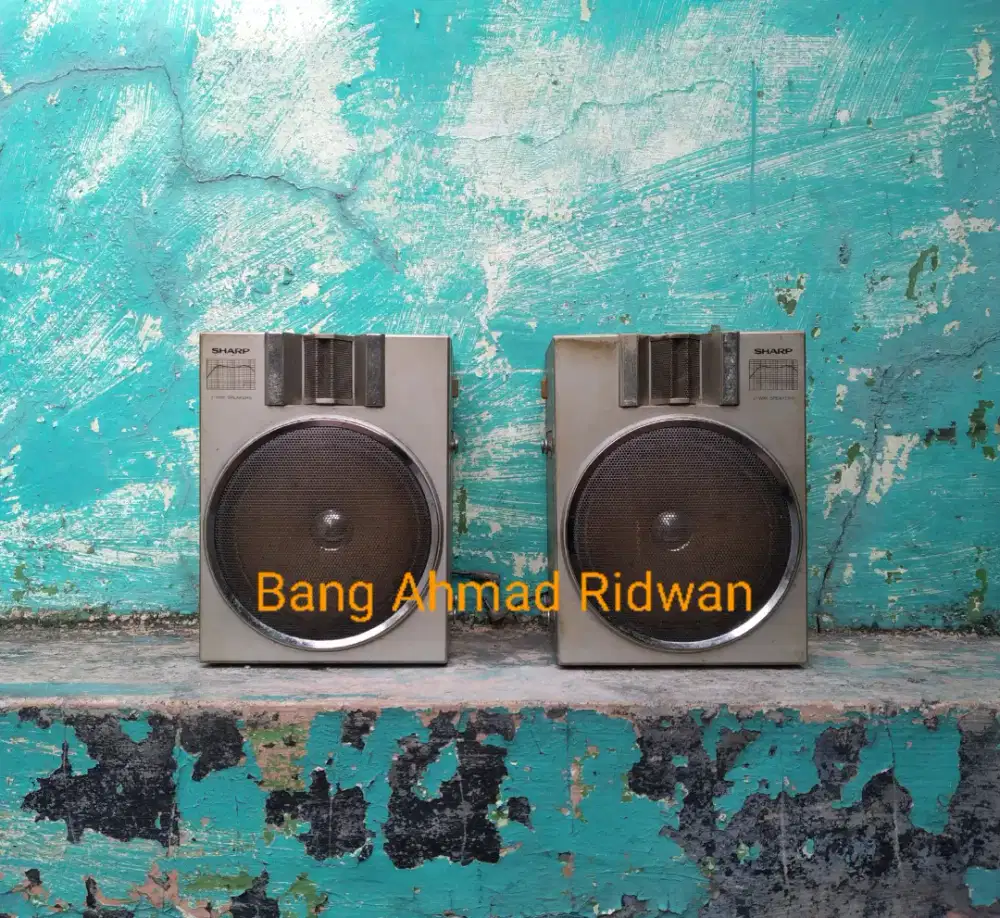 2 unit speaker pasif radio tape deck compo kaset pita antik jadul kuno