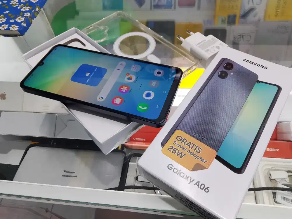 Samsung A06 ram 4/64GB zein Lengkap.masih bagus segell & Normall semua