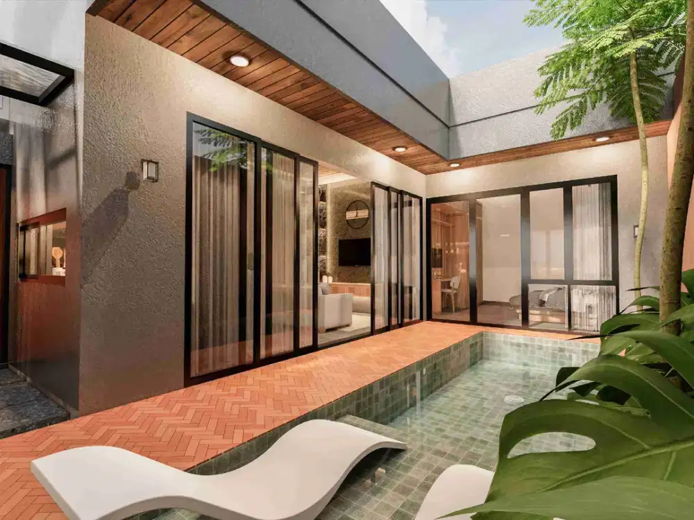villa 2 bedroom 5 menite jimbaran beach