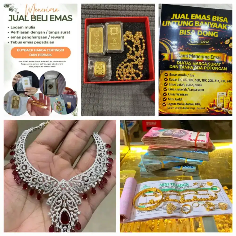 TERIMA JUAL EMAS DAN BERLIAN TANPA SURAT DENGAN HARGA TINGGI BISA COD