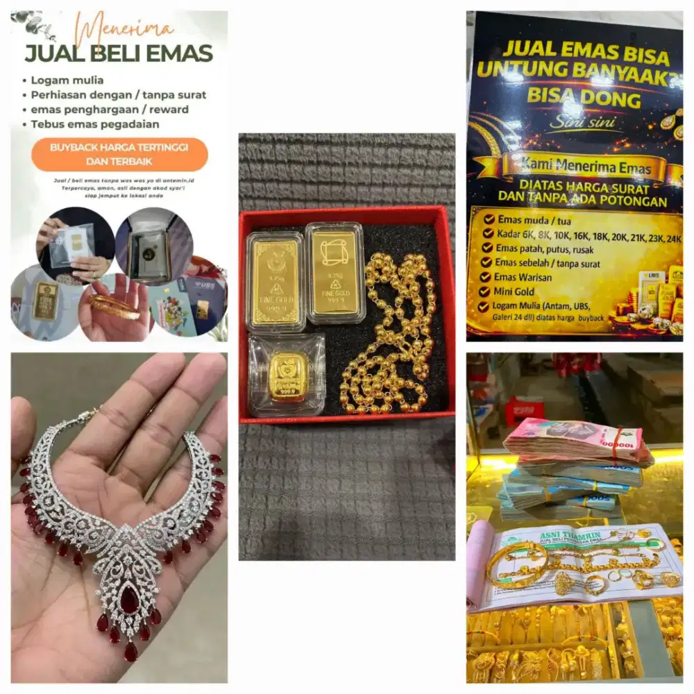 TERIMA JUAL EMAS DAN BERLIAN TANPA SURAT DENGAN HARGA TINGGI BISA COD