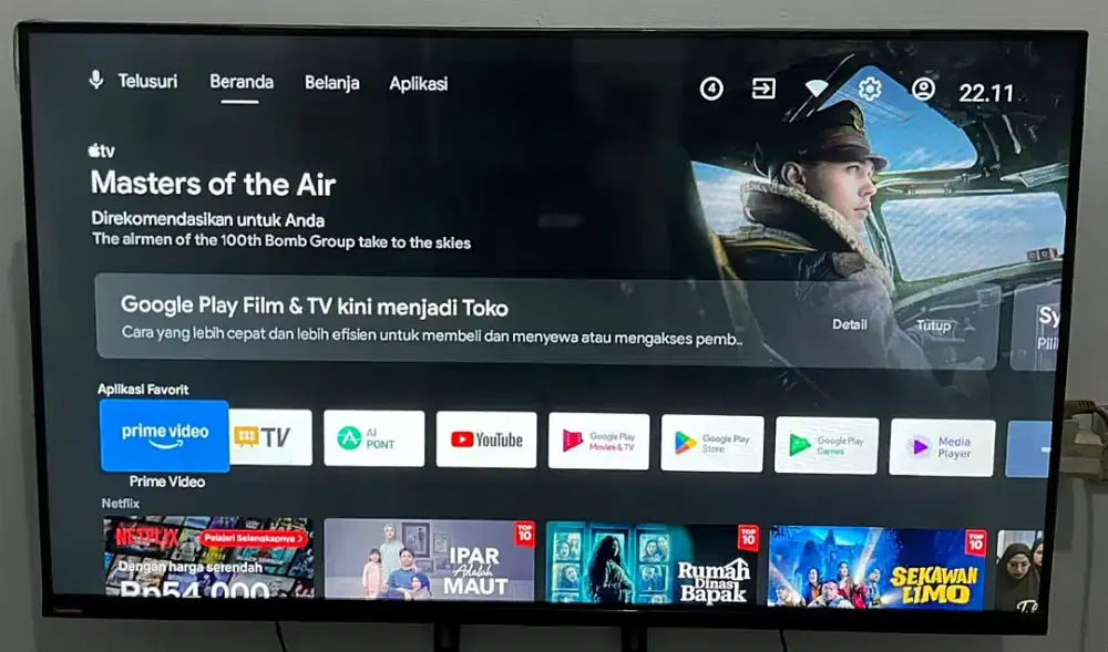 TV LED 32 INC XIAOMI ANDROID DAN DIGITAL NETFLIX-YOUTUBE+VIDEO BAGUS