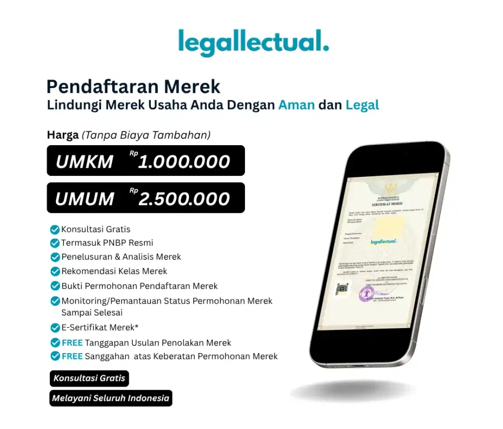 Jasa Pendaftaran Merek / Daftar Merek HKI UMKM