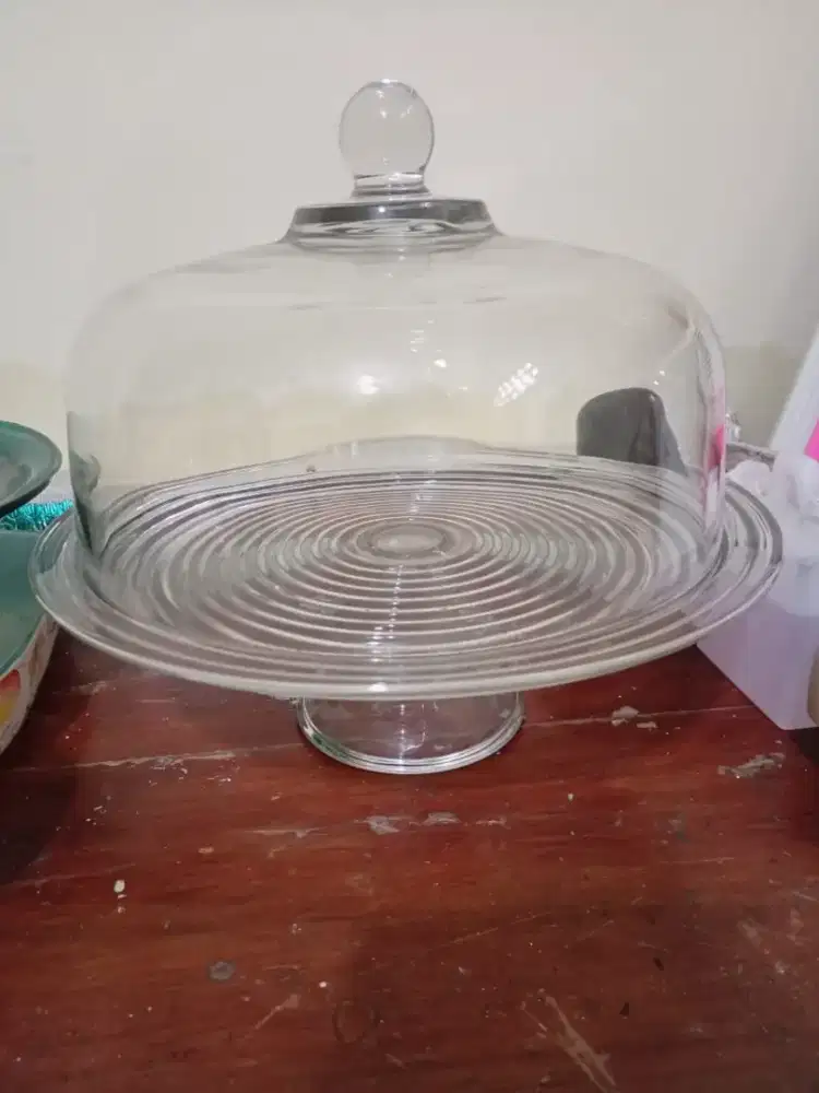 Vintage Anchor Hocking Park Avenue pedestal cake stand