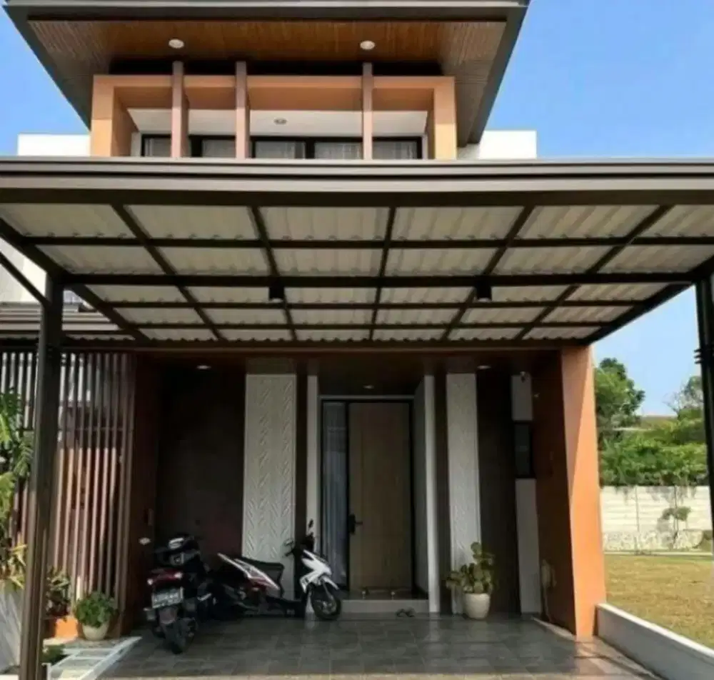 Kanopi minimalis atap Upvc  singel Layar