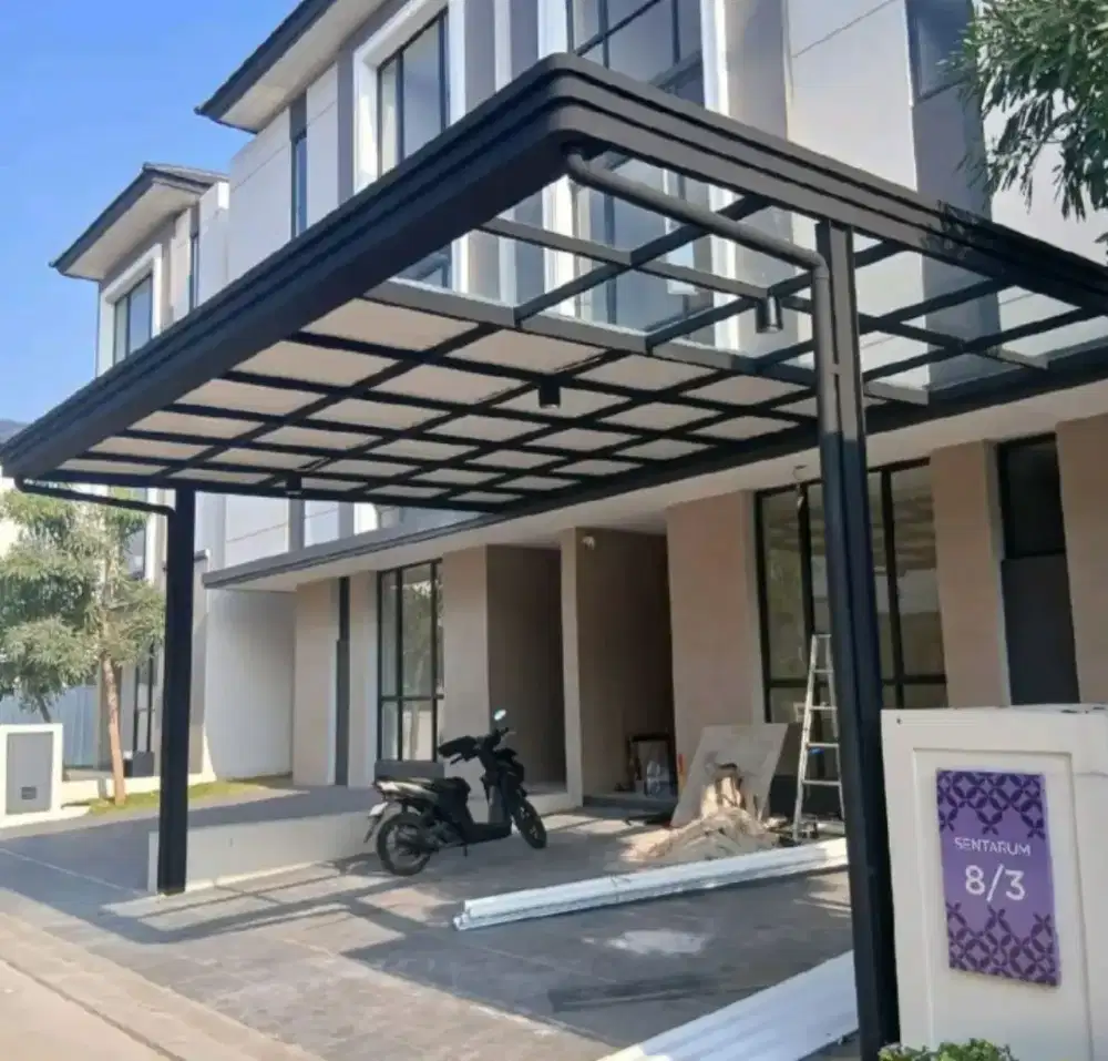 Kanopi minimalis atap UPVC Dabel Layar