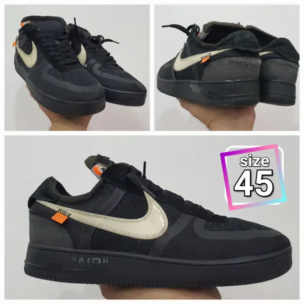Sepatu sneaker Nike Air Force 1 Off-White size 45 Second Original
