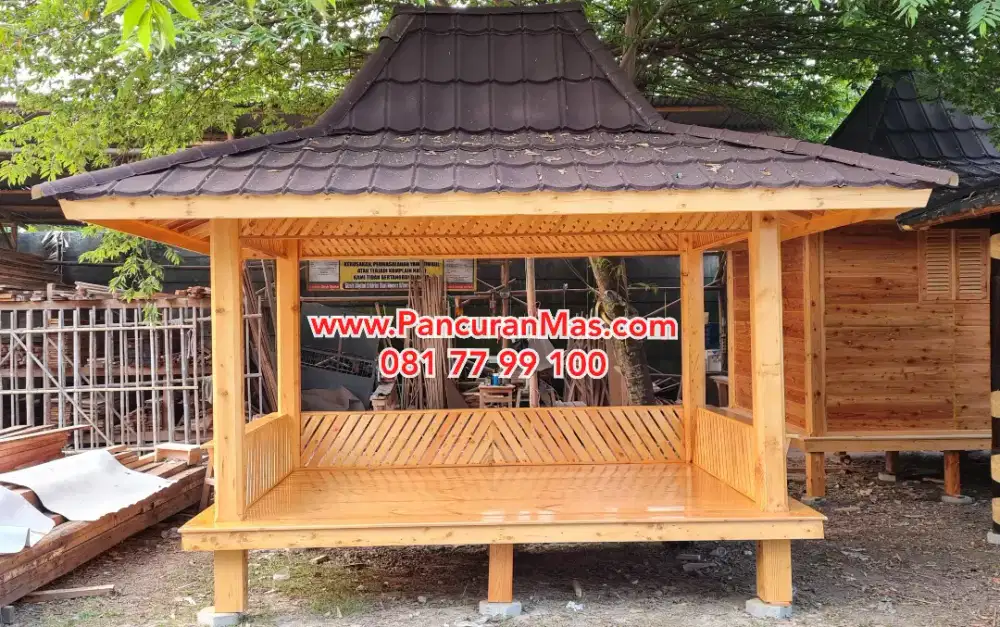 Saung gazebo jati belanda 3×2