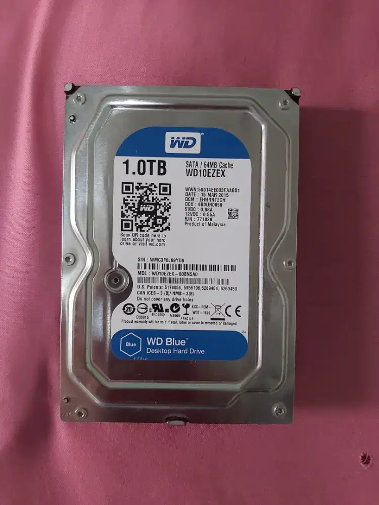 Hardisk Komputer WD 1 TB rusak