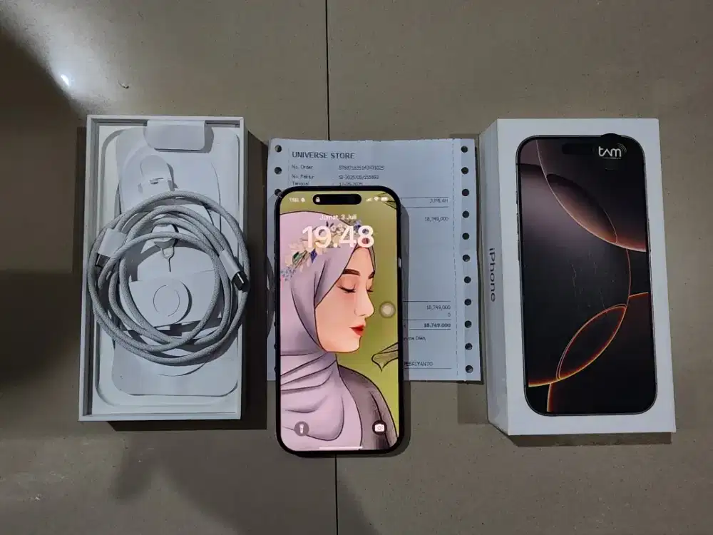 iPhone 16 Pro 128GB iBox Fullset Desert Titanium Mulus Like new