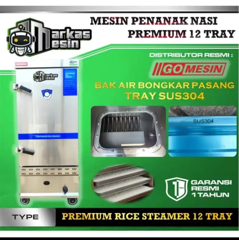Steamer rice 12 tray
