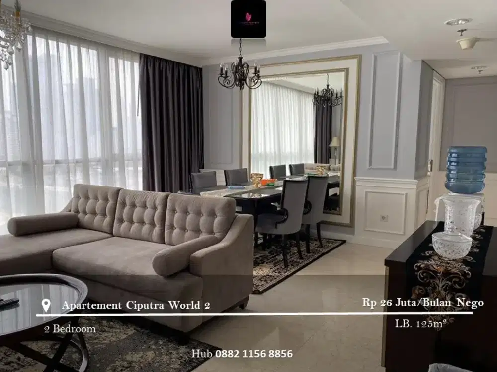 Disewakan Apartement Ciputra World 2 2BR Full Furnished