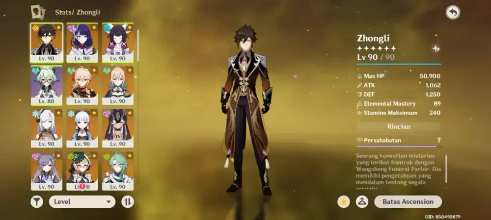 Jual akun genshin