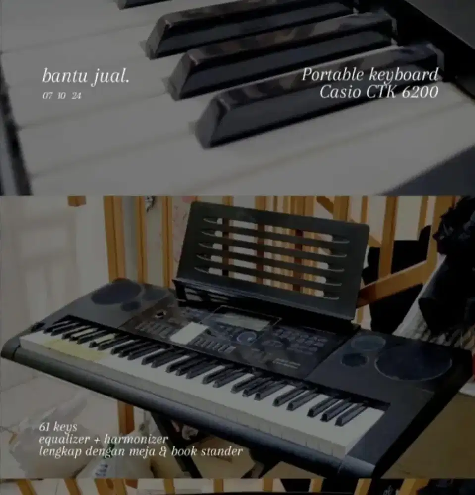 Jual keyboard CASIO CTK 6200