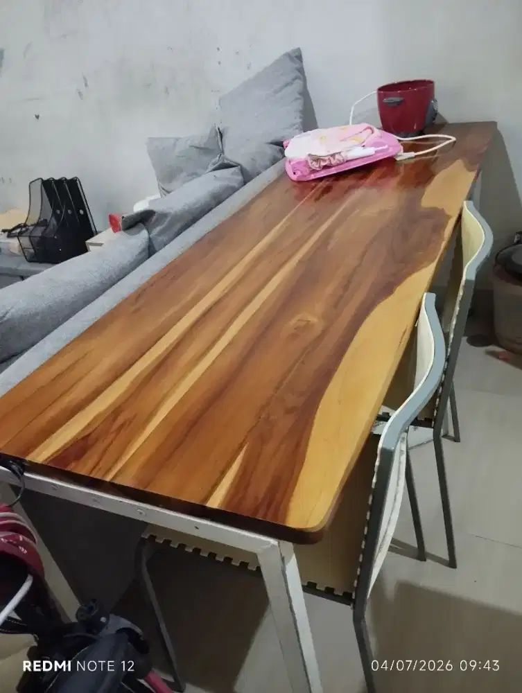Top table kayu jati, bahan meja kayu jati