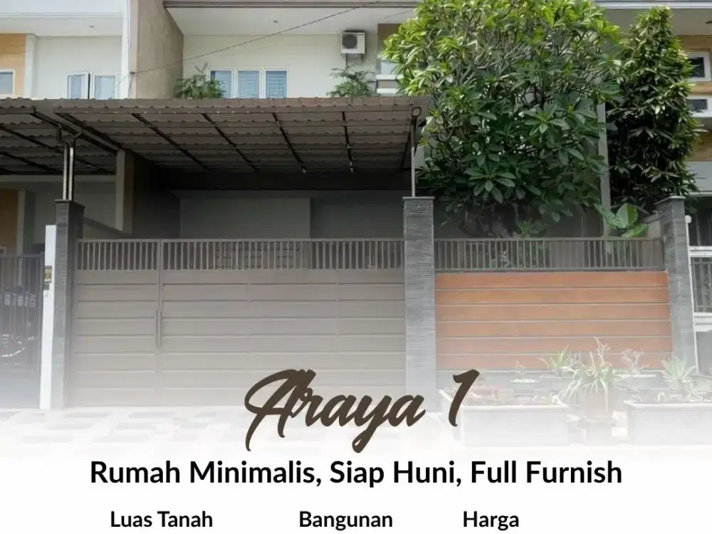 Rumah Araya 1, Galaxy Bumi Permai, Siap Huni, Full Furnish