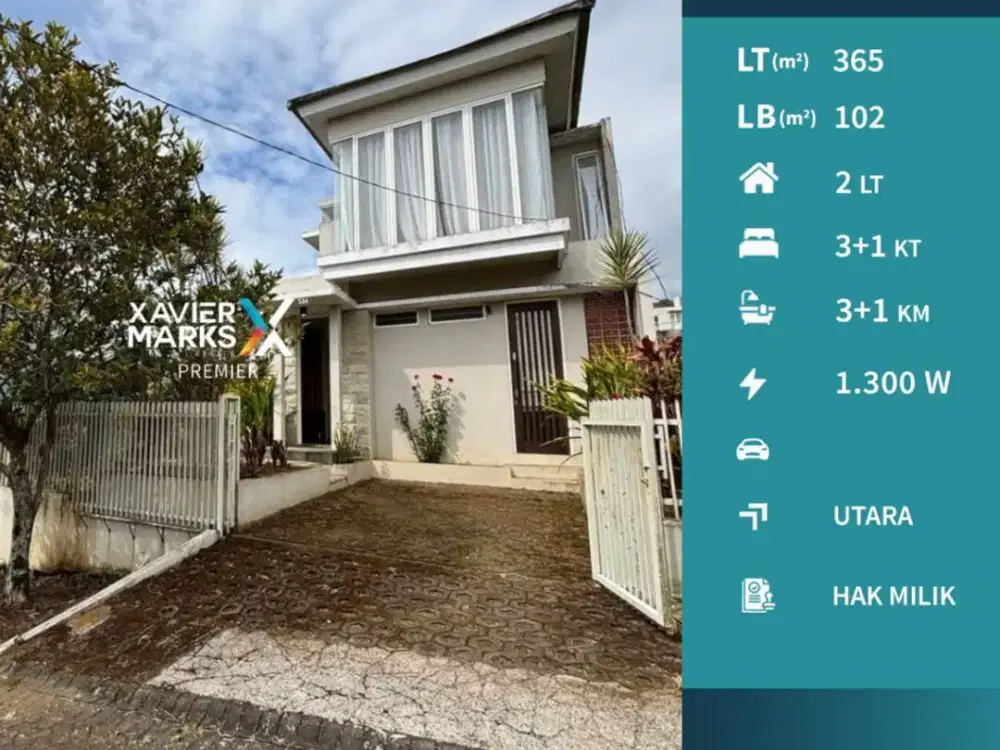Dijual Villa Lahan Luas Kawasan Asri di Panderman Hill Batu