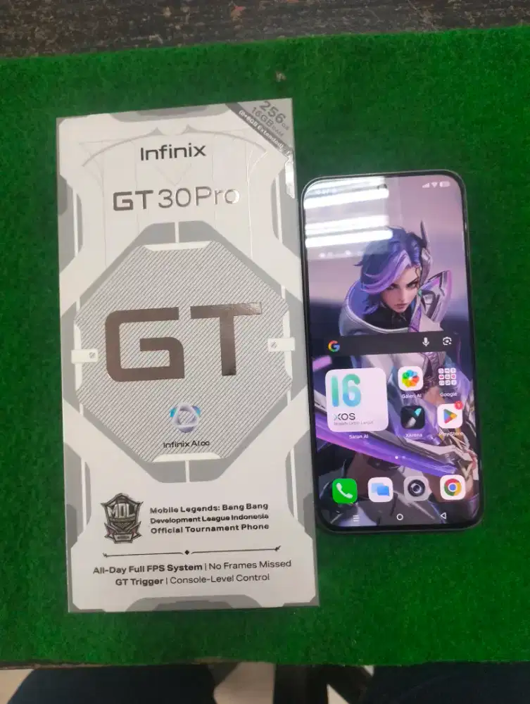 infinix GT 30 pro 5G ram 8/256gb lengkap mulus