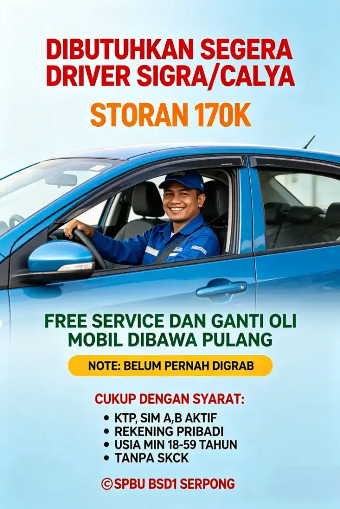 DIBUTUHKA DRIVER SIGRA/CALYA