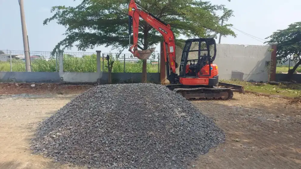 Batu kali basecourse abu batu limestone batu makadan pasir pasang