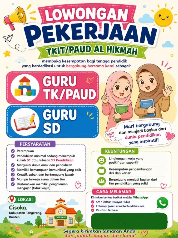 Guru TK & SD untuk Tahun Ajaran Baru 2026-2027