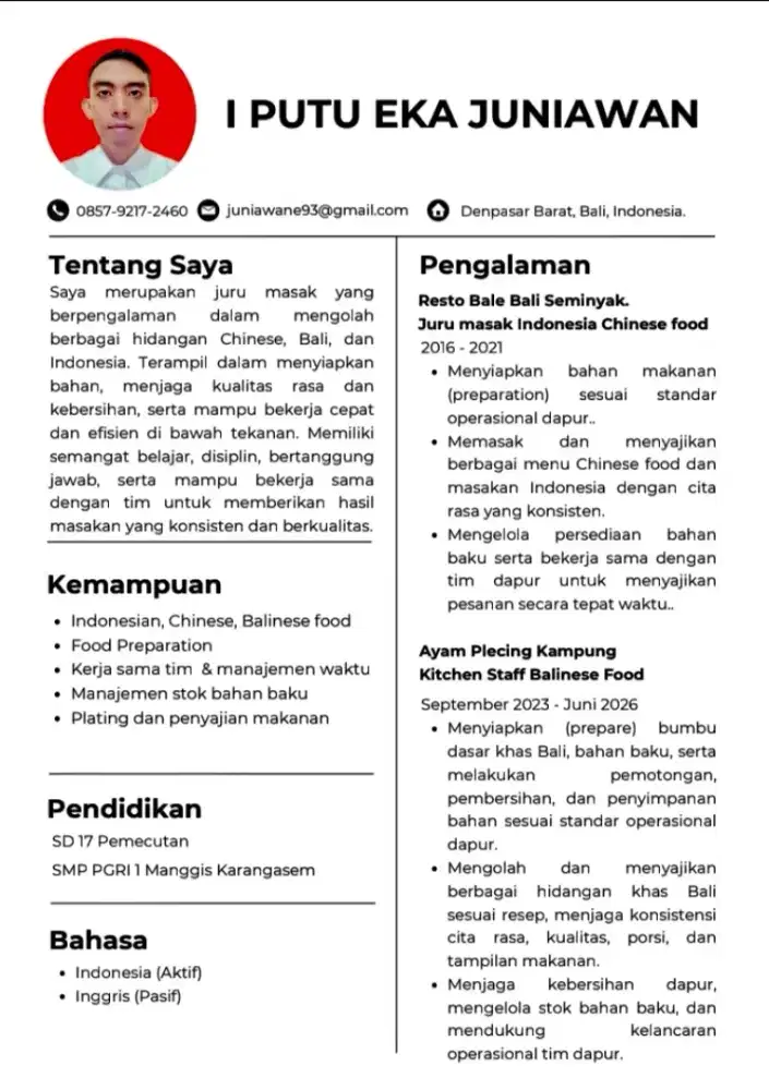 Mencari Pekerjaan kitchen