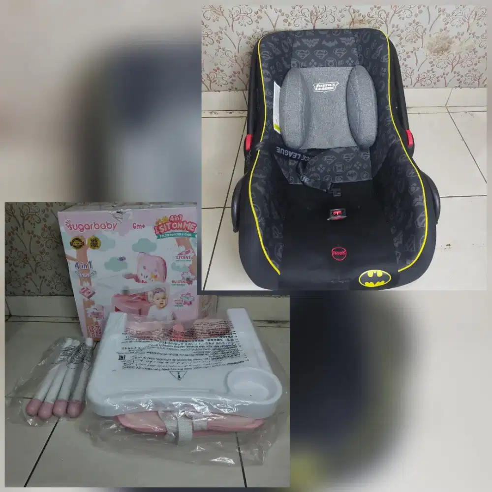 Baby Chair sugar baby ( baru ) & Car sheat Babydoes (bekas) bagus