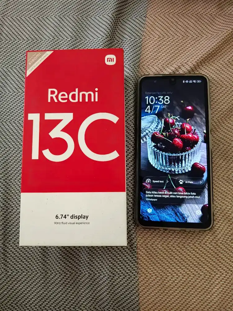 Xiaomi REDMI 13C 8GB 256GB Dus Buku Silikon Case Tempered Glass