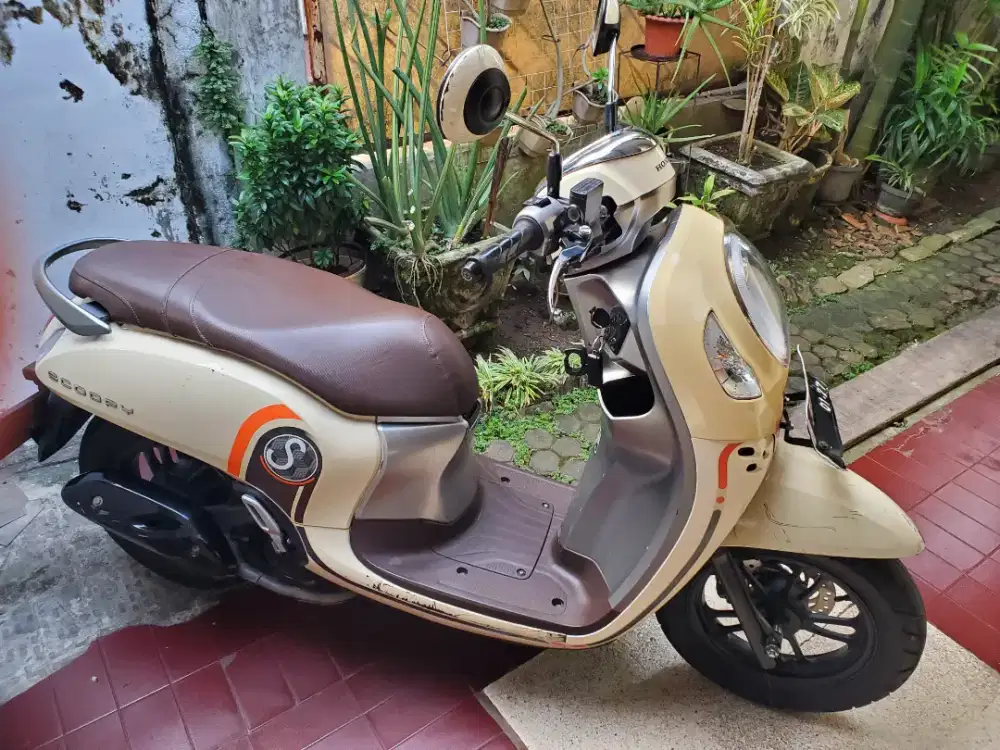 Honda Scoopy Crem Coklat 2021 Full orisinil.