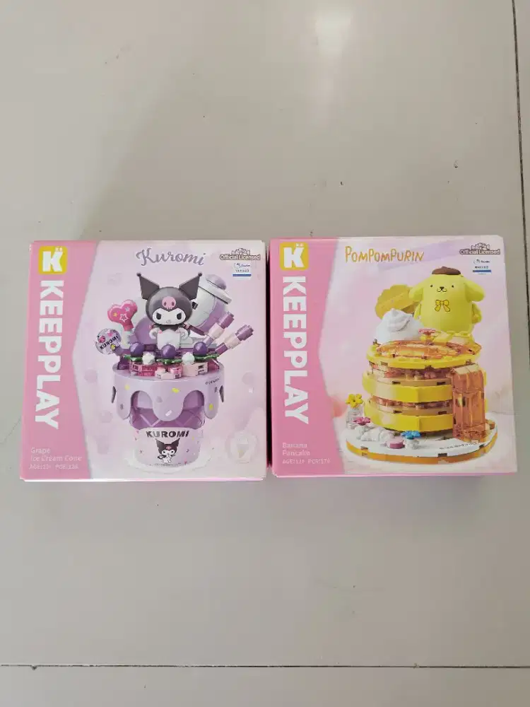 Mainan Keeplay Sanrio Cupcakes Series Kuromi Pompompurin lego