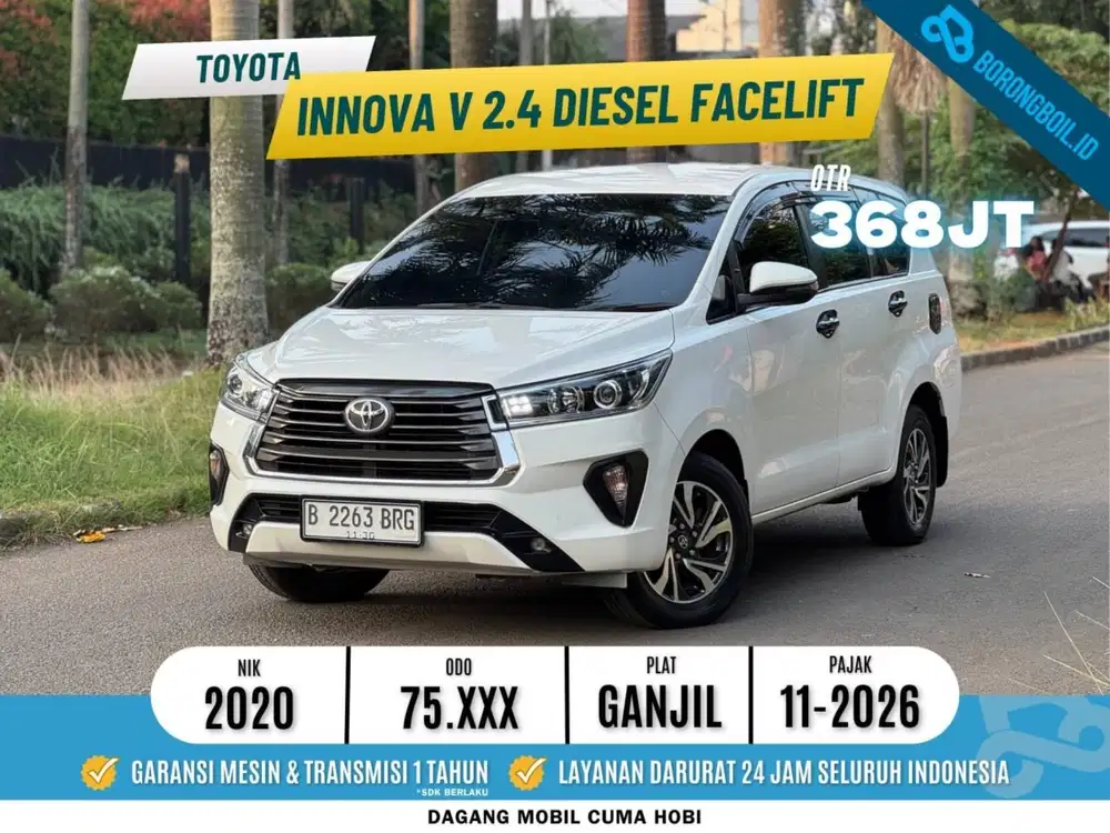 An Pribadi Innova V 2.4 Diesel 2020 Facelift Putih Metalik