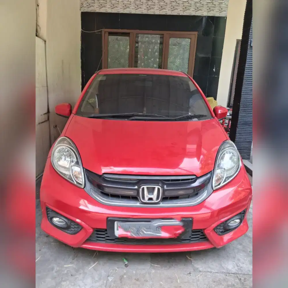 Honda Brio Merah Satya E 1.2, Full Original.
