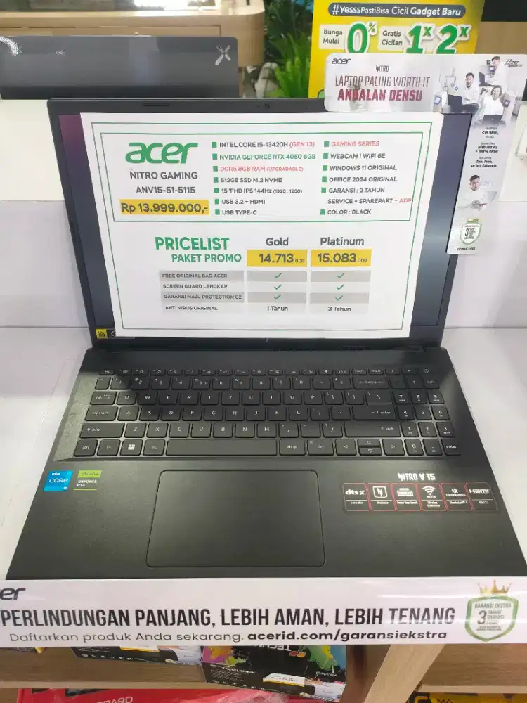 Ready LAPTOP ACER NITRO V15 GAMING