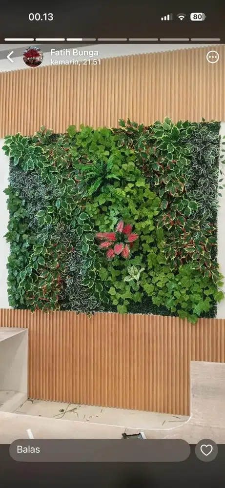 Tanaman vertikal garden artificial sintetis