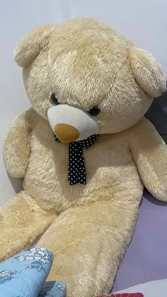 Boneka Jumbo 1,5 Meter Beruang Teddy Bear, Dasi Polkadot
