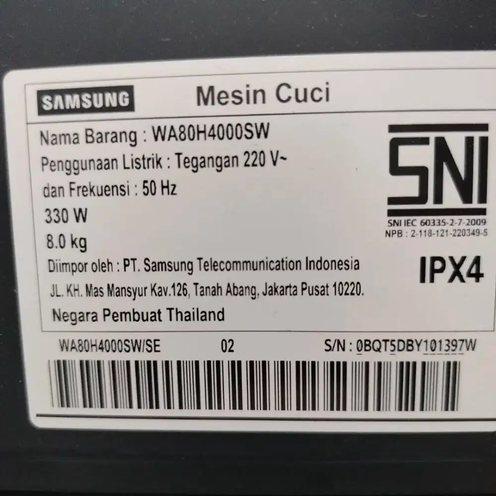 Mesin cuci Samsung