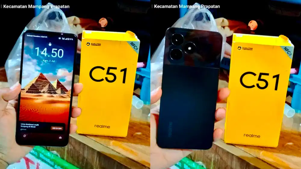 Realme c51 NFC ram 4+8/64 Lengkap Ori