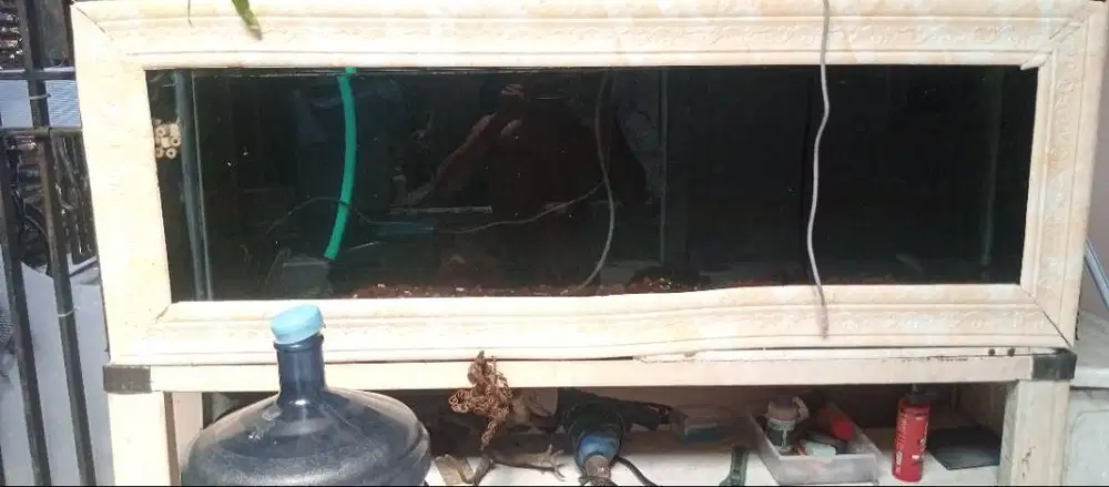 Di jual quarium panjang 130cm lebar 35cm tinggi 47cm, lok kotabumi