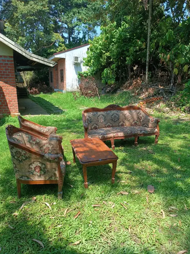 Jual sofa satu set meja