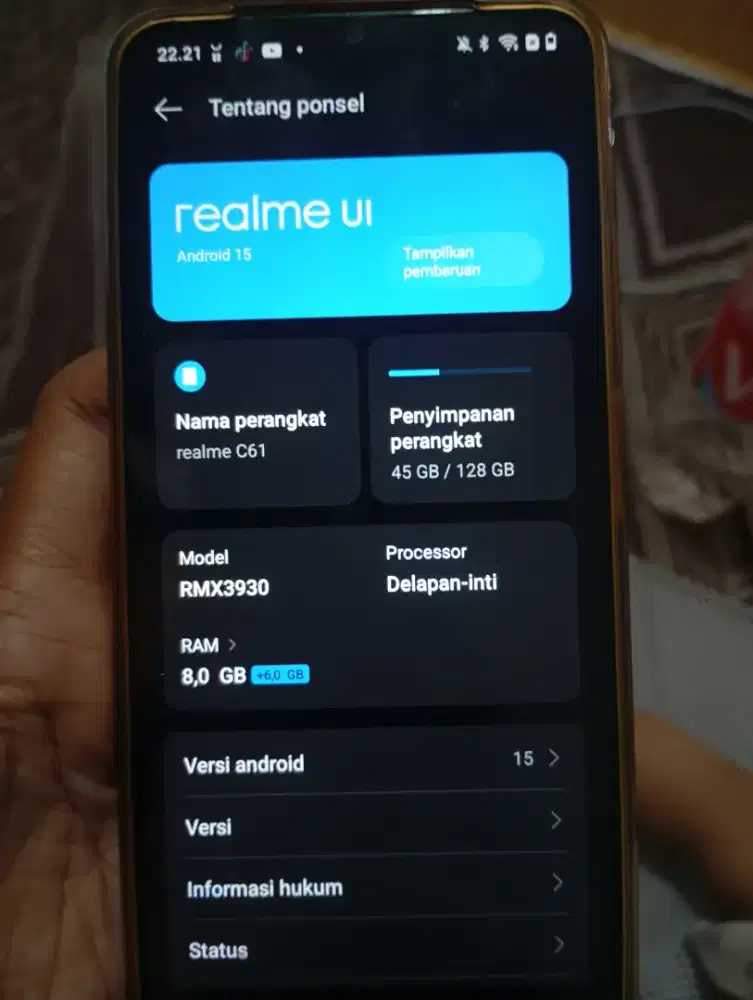 Realme c61  ram 8